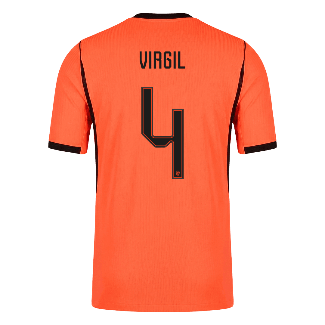Authentic VIRGIL #4 Netherlands Home Football Shirt 2026