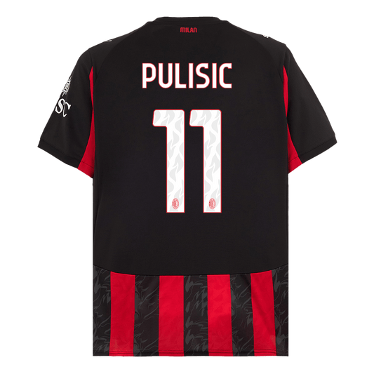 PULISIC #11 AC Milan Home Soccer Jersey 2025/26 Red&Black