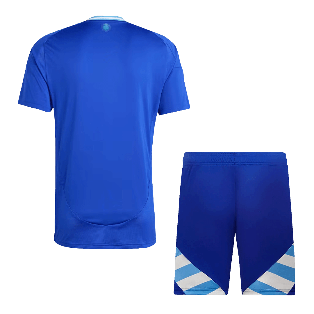 Men's Argentina Away Soccer Jersey Kit (Jersey+Shorts) 2024