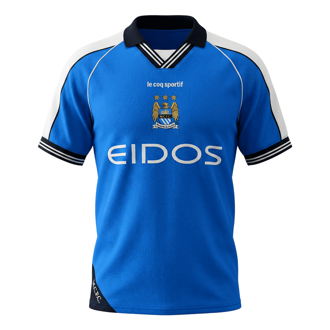 Retro 1999/01 Manchester City Home Soccer Jersey