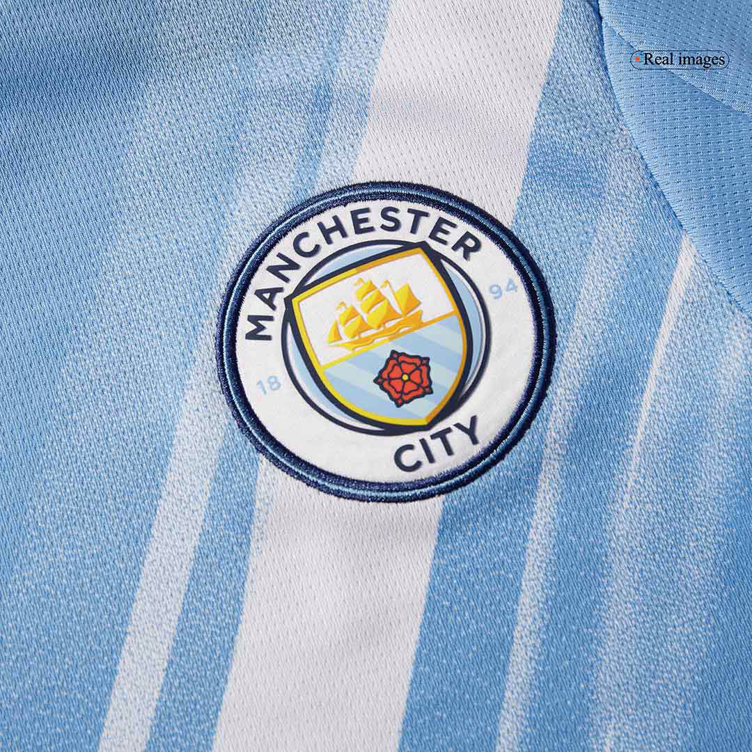 Manchester City Home Soccer Jersey Kit(Jersey+Shorts+Socks) 2025/26 Blue
