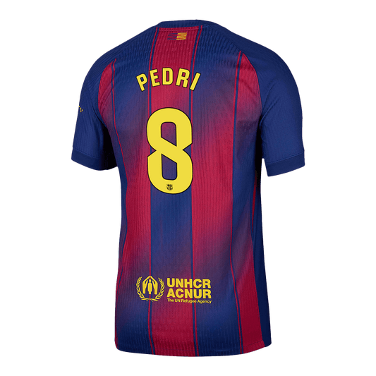 Authentic PEDRI #8 Barcelona Home Soccer Jersey 2025/26 Red&Blue