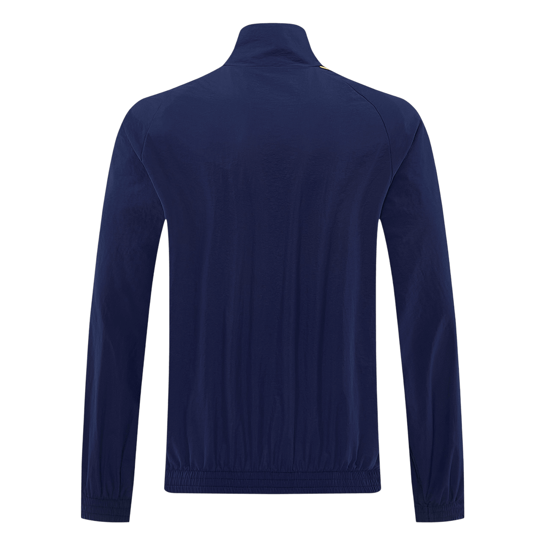 Men 2026 AS Roma Half-Zip Windbreaker Jacket Navy