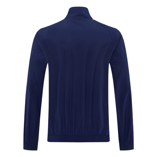 Men 2026 AS Roma Half-Zip Windbreaker Jacket Navy
