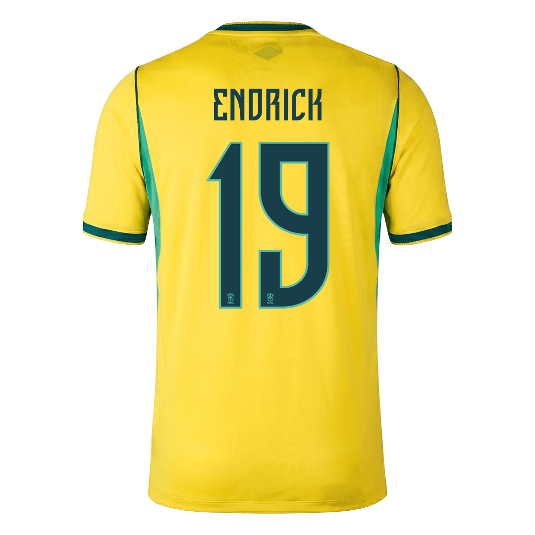 ENDRICK #19 Brazil Home Football Shirt World Cup 2026 Yellow