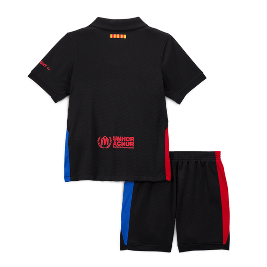 Kid's Barcelona Away Football Shirt Kit(Shirt+Shorts) 2024/25 - Spotify Logo Without Text