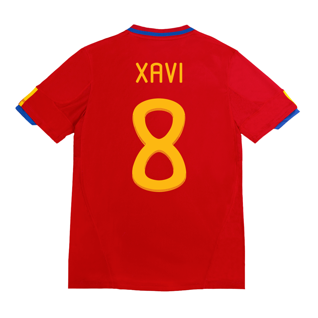 Retro XAVI #8 2010 Spain Home Soccer Jersey – Star Jersey Shop