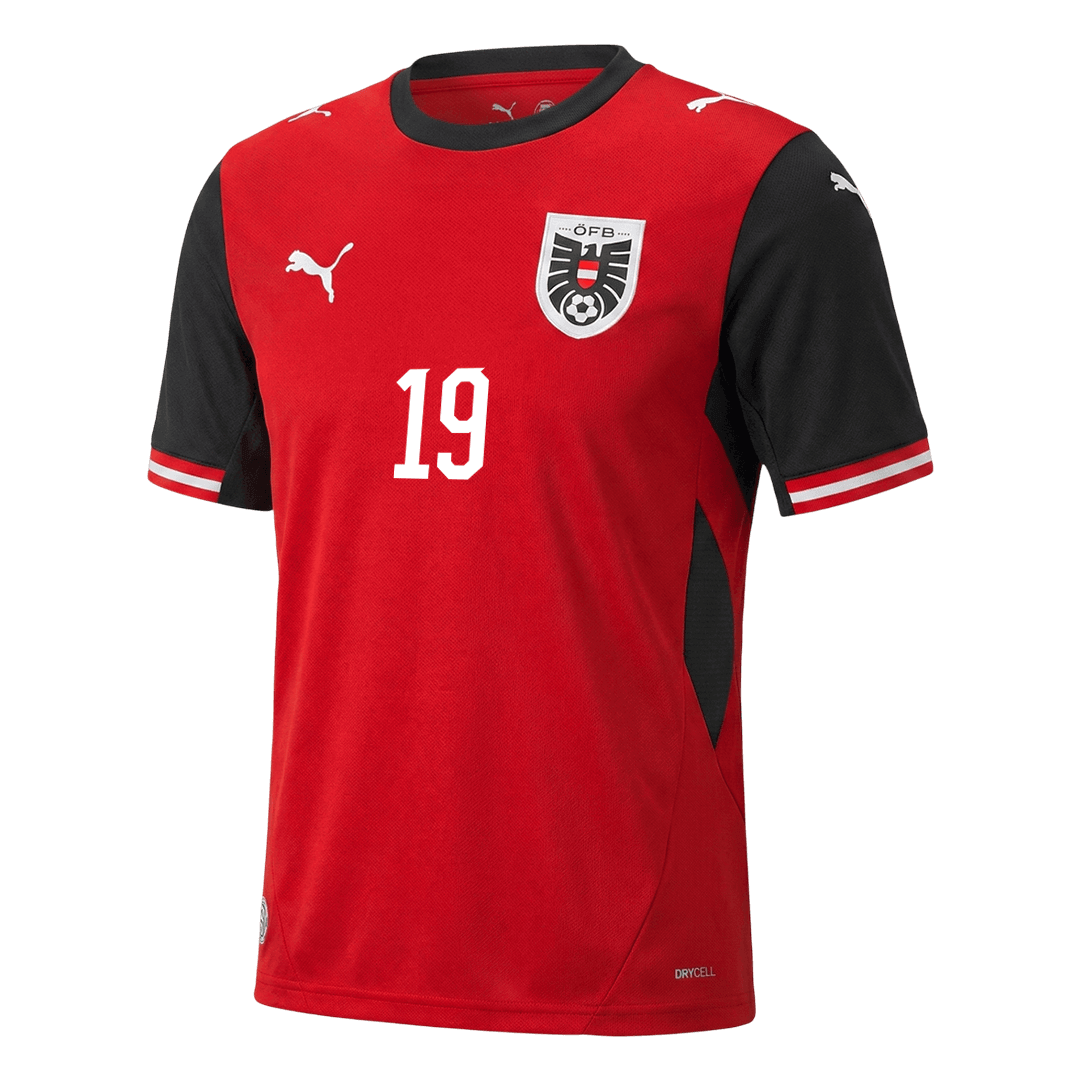 BAUMGARTNER#19 Austria Home Football Shirt World Cup 2026 Red
