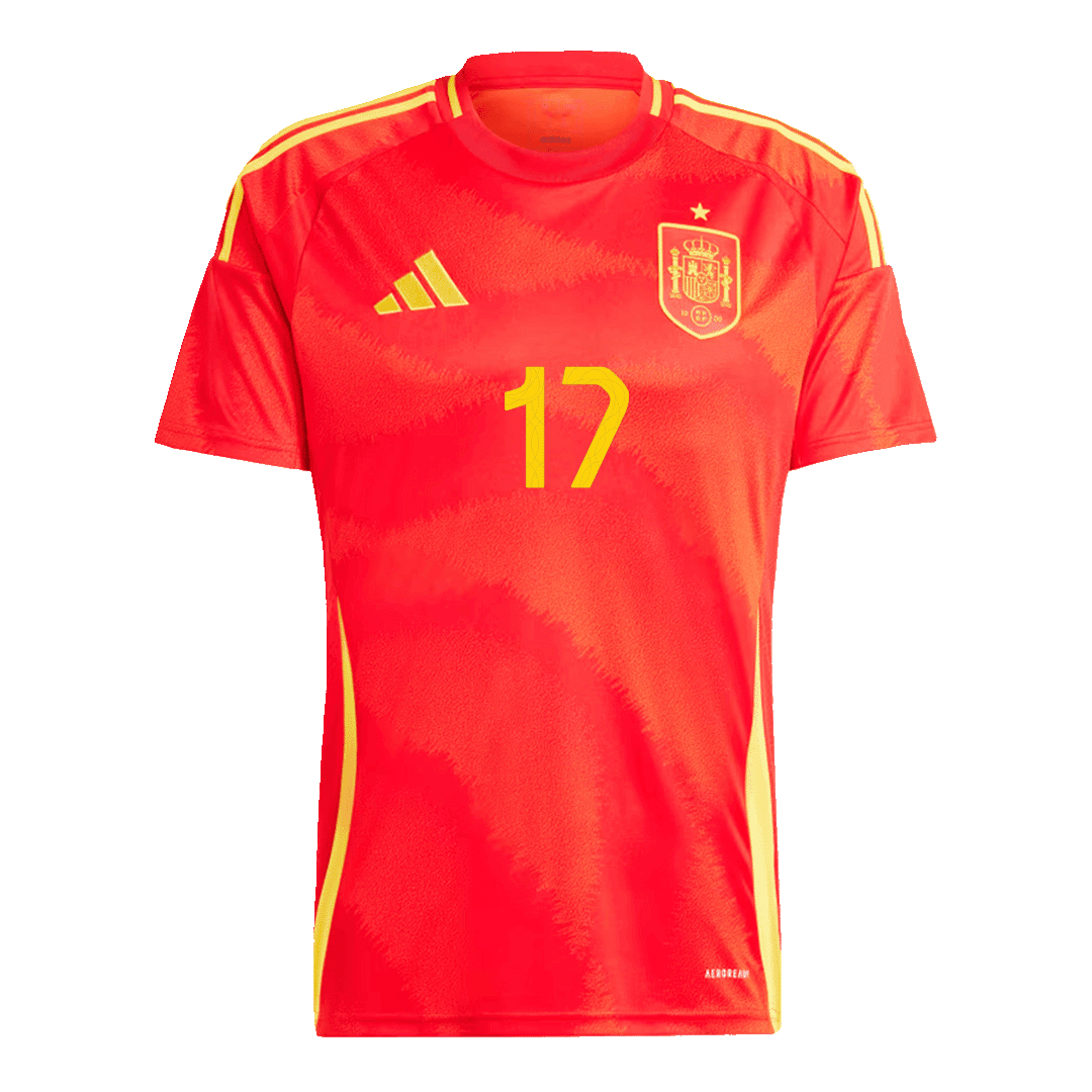 WILLIAMS JR. #17 Spain Home Soccer Jersey Euro 2024