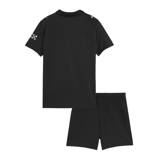 Kid's Manchester City Away Soccer Jersey Kit(Jersey+Shorts) 2025/26 Black