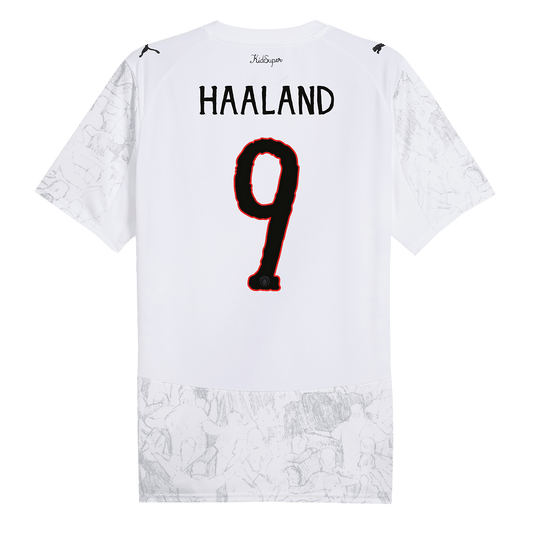 HAALAND #9 Manchester City KidSuper Soccer Jersey 2025/26 White - Club World Cup