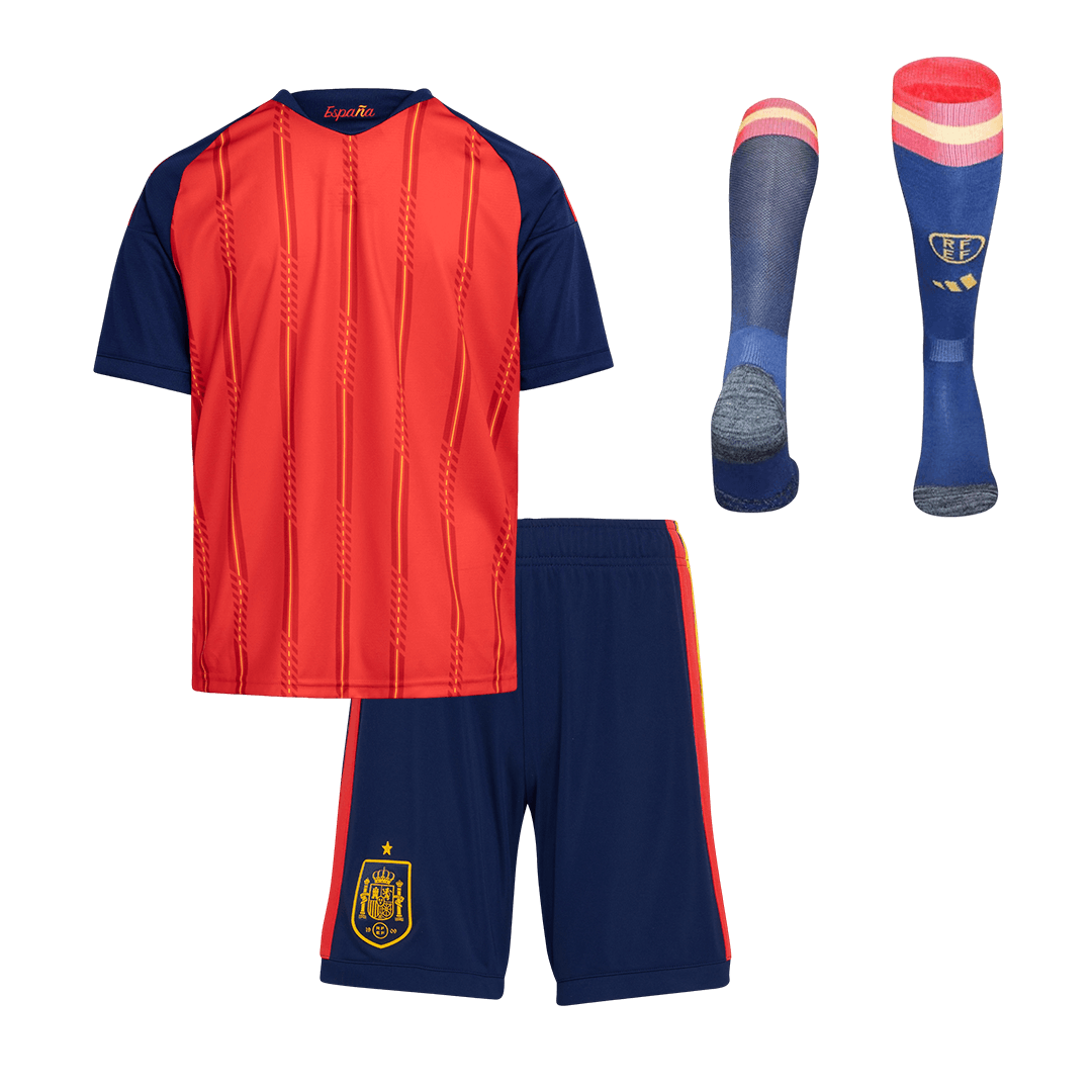 Spain Home Kids Kit (Shirt + Shorts + Socks) World Cup 2026