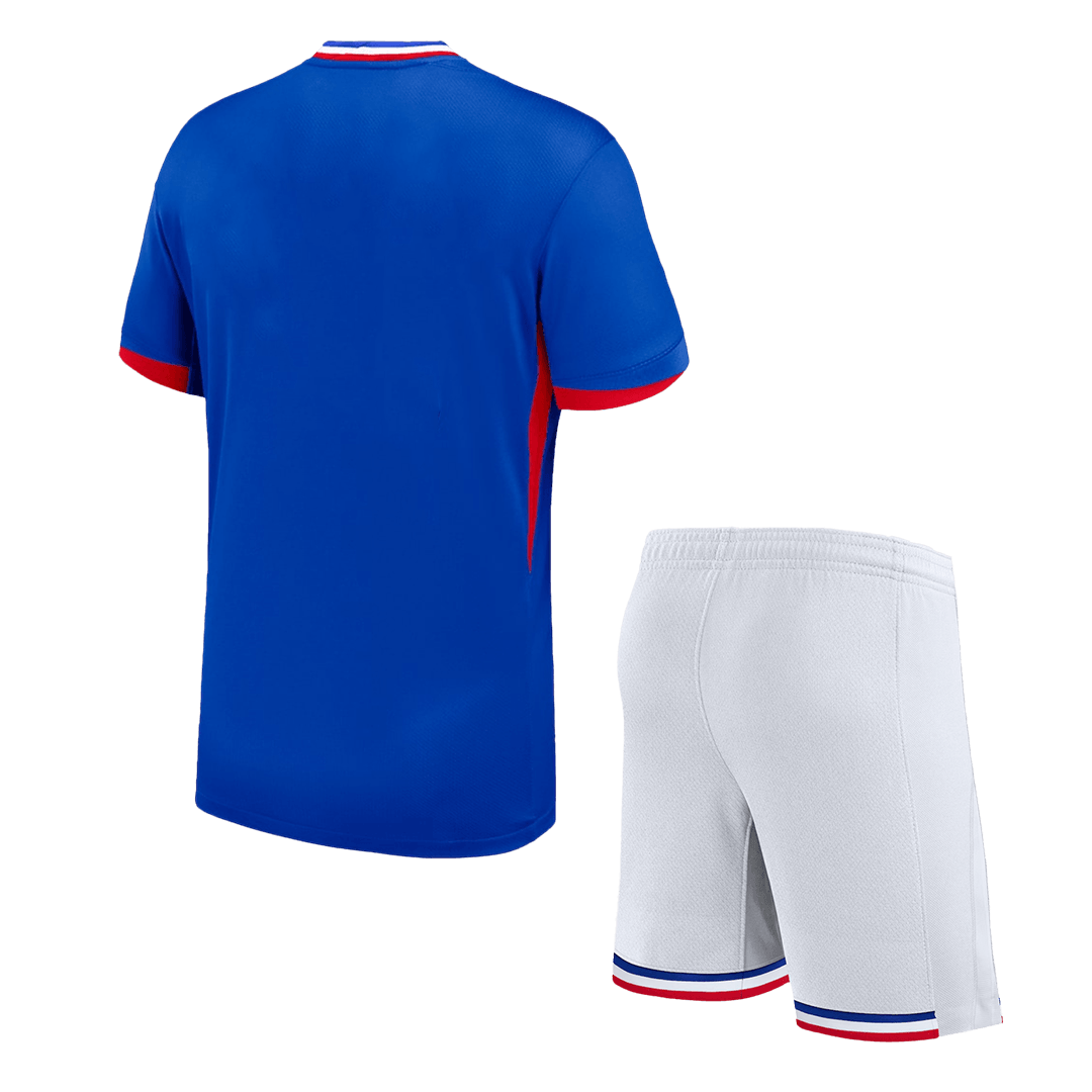 Kid's France Home Soccer Jersey Kit(Jersey+Shorts) Euro 2024