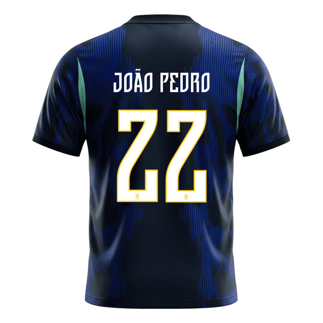 JOÃO PEDRO #22 Brazil Away Football Shirt World Cup 2026 Navy