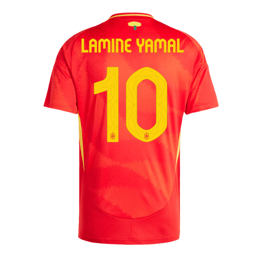 LAMINE YAMAL #10 Spain Home Soccer Jersey Euro 2024