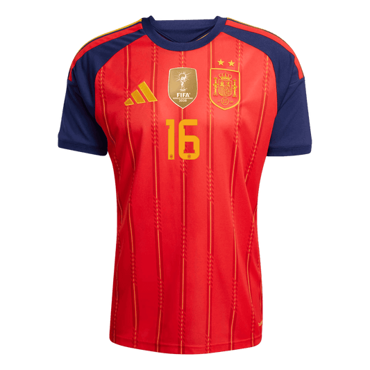 Authentic RODRIGO #16 Spain Home Soccer Jersey 2026