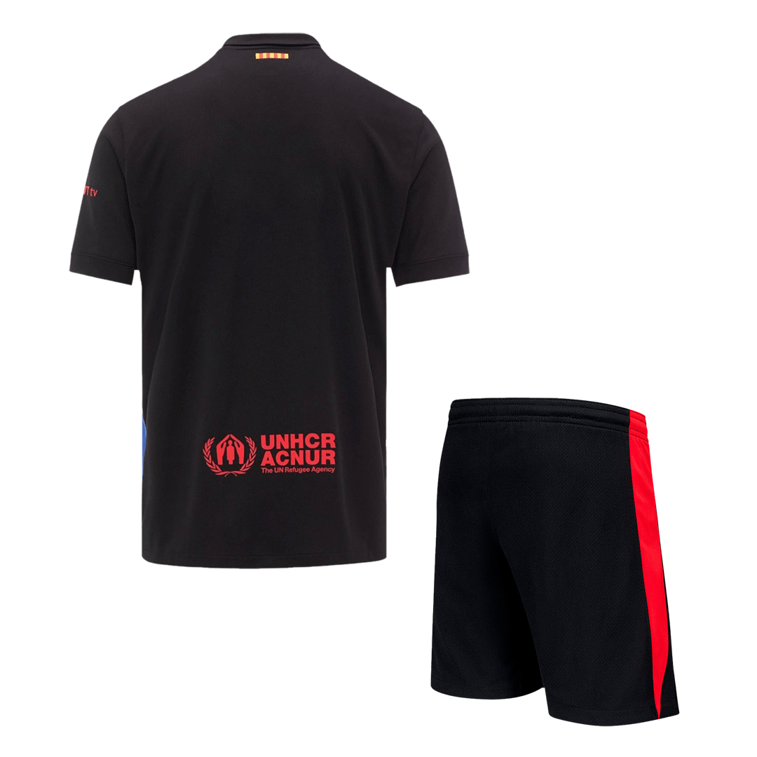 Barcelona Away Soccer Jersey Kit(Jersey+Shorts) 2024/25 - Spotify Logo Without Text