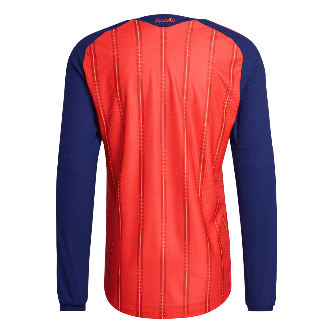 Authentic Spain Home Long Sleeve Soccer Jersey 2026