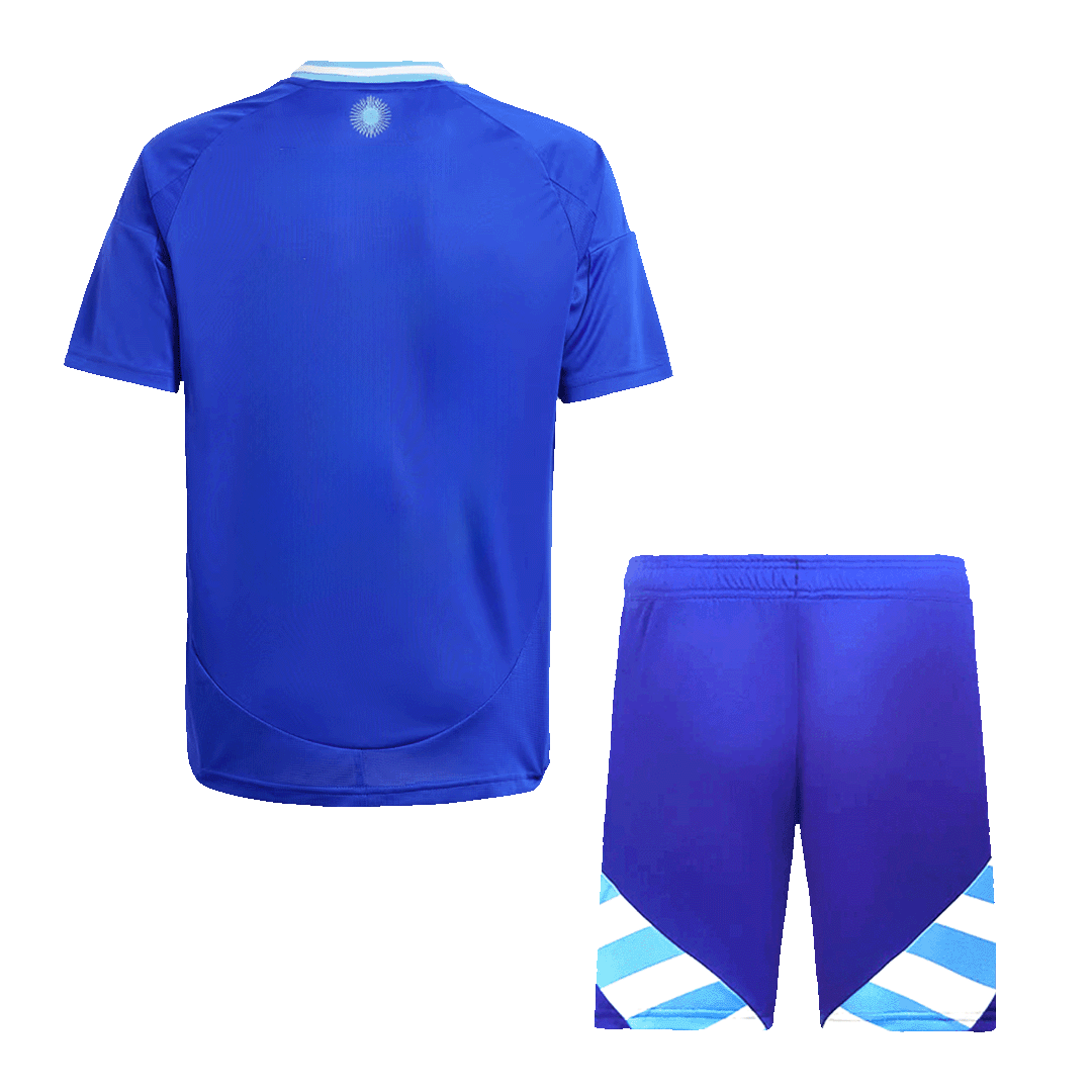 Kid's Argentina Away Soccer Jersey Kit(Jersey+Shorts) Copa America 2024