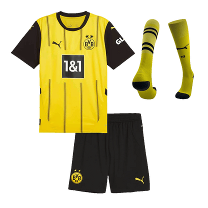 Kid's Borussia Dortmund Home Soccer Jersey Kit(Jersey+Shorts+Socks)