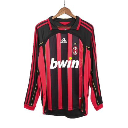 Retro 2006/07 AC Milan Home Long Sleeve Soccer Jersey