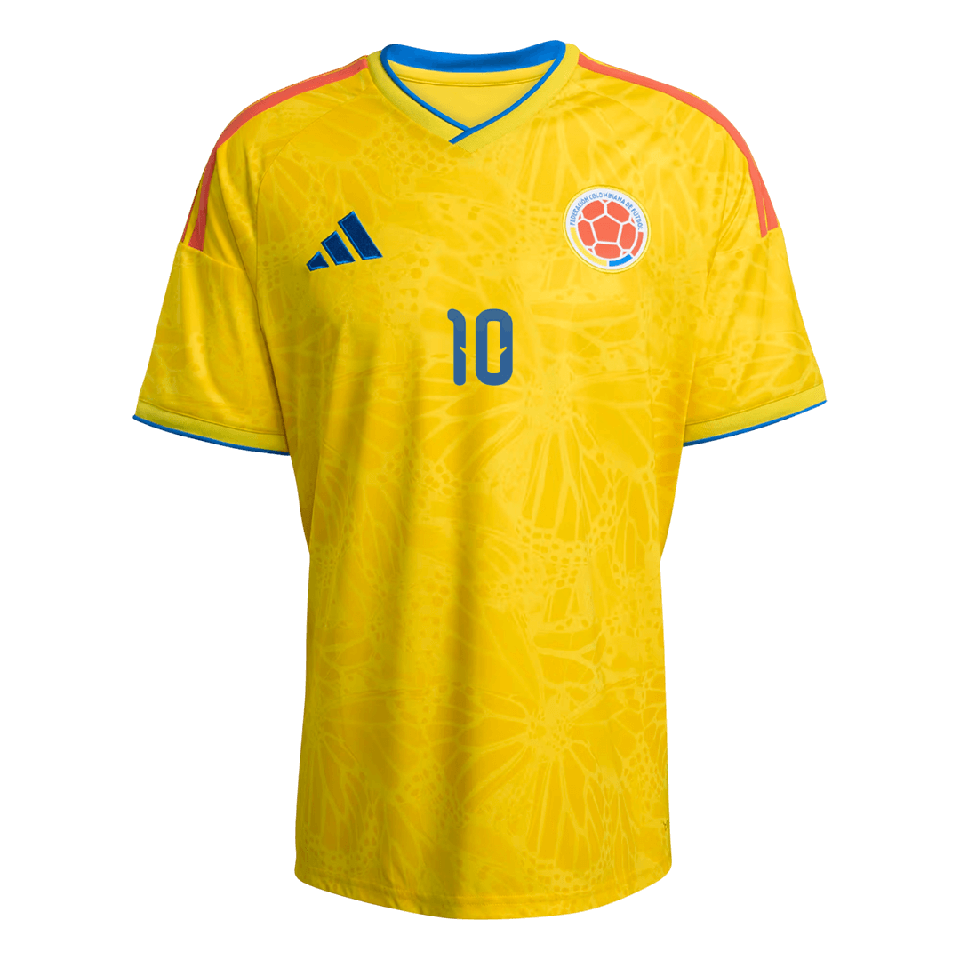 Men's Colombia JAMES #10 World Cup 2026 Home Jersey
