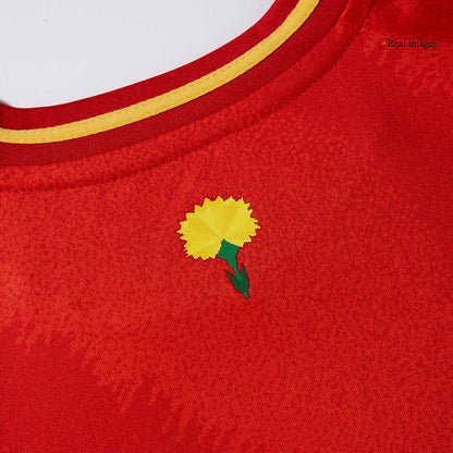 Kid's Spain Home Soccer Jersey Kit(Jersey+Shorts+Socks) Euro 2024