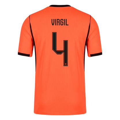 Authentic VIRGIL #4 Netherlands Home Football Shirt 2026