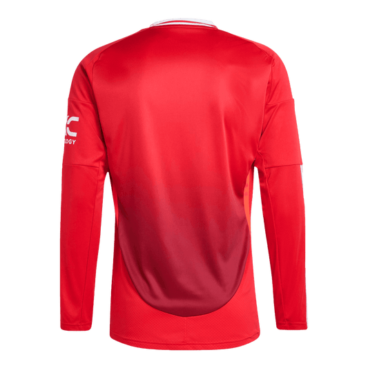 Manchester United Home Long Sleeve Football Shirt 2024/25