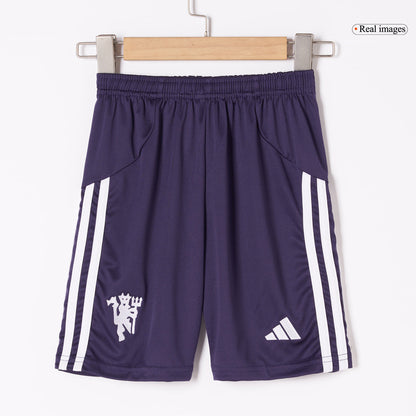 Kid's Manchester United Away Soccer Jersey Kit(Jersey+Shorts+Socks) 2025/26 White