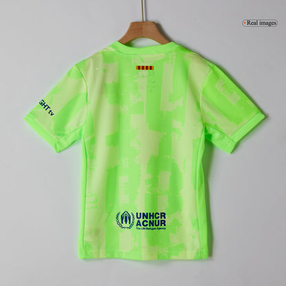 Kid's Barcelona Third Away Football Shirt Kit(Shirt+Shorts) 2024/25 - UCL (Spotify Logo Without Text)