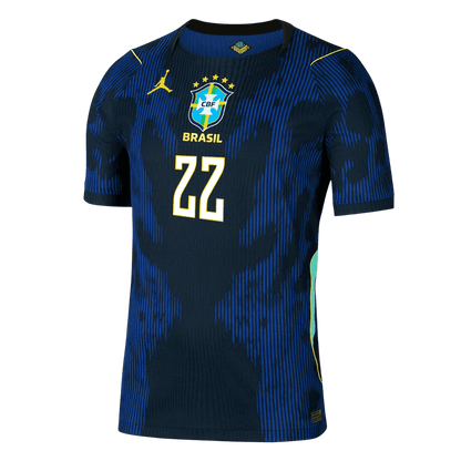 Authentic JOÃO PEDRO #22 Brazil Away Football Shirt 2026