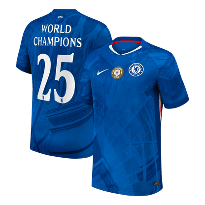 WORLD CHAMPIONS #25 Chelsea Home Soccer Jersey 2025/26 Blue - with chest badge