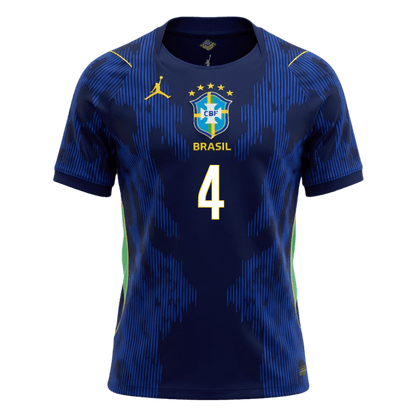 MARQUINHOS #4 Brazil Away Football Shirt World Cup 2026 Navy