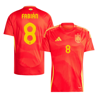 FABIÁN #8 Spain Home Soccer Jersey Euro 2024
