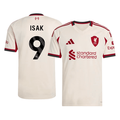 ISAK #9 Liverpool Away Soccer Jersey 25/26 White