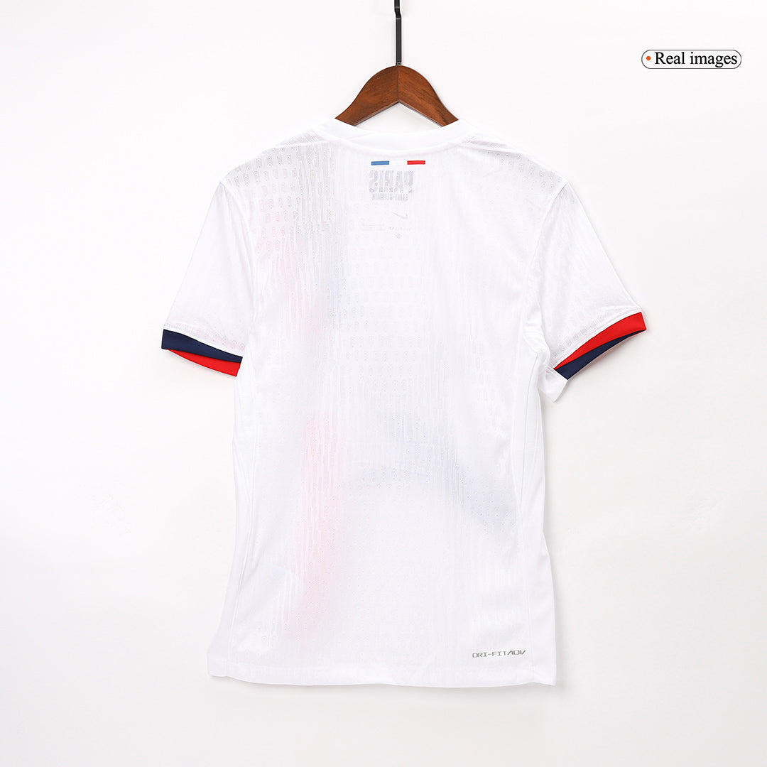 Authentic O.DEMBÉLÉ#10 PSG Away Soccer Jersey 2024/25 White - UCL