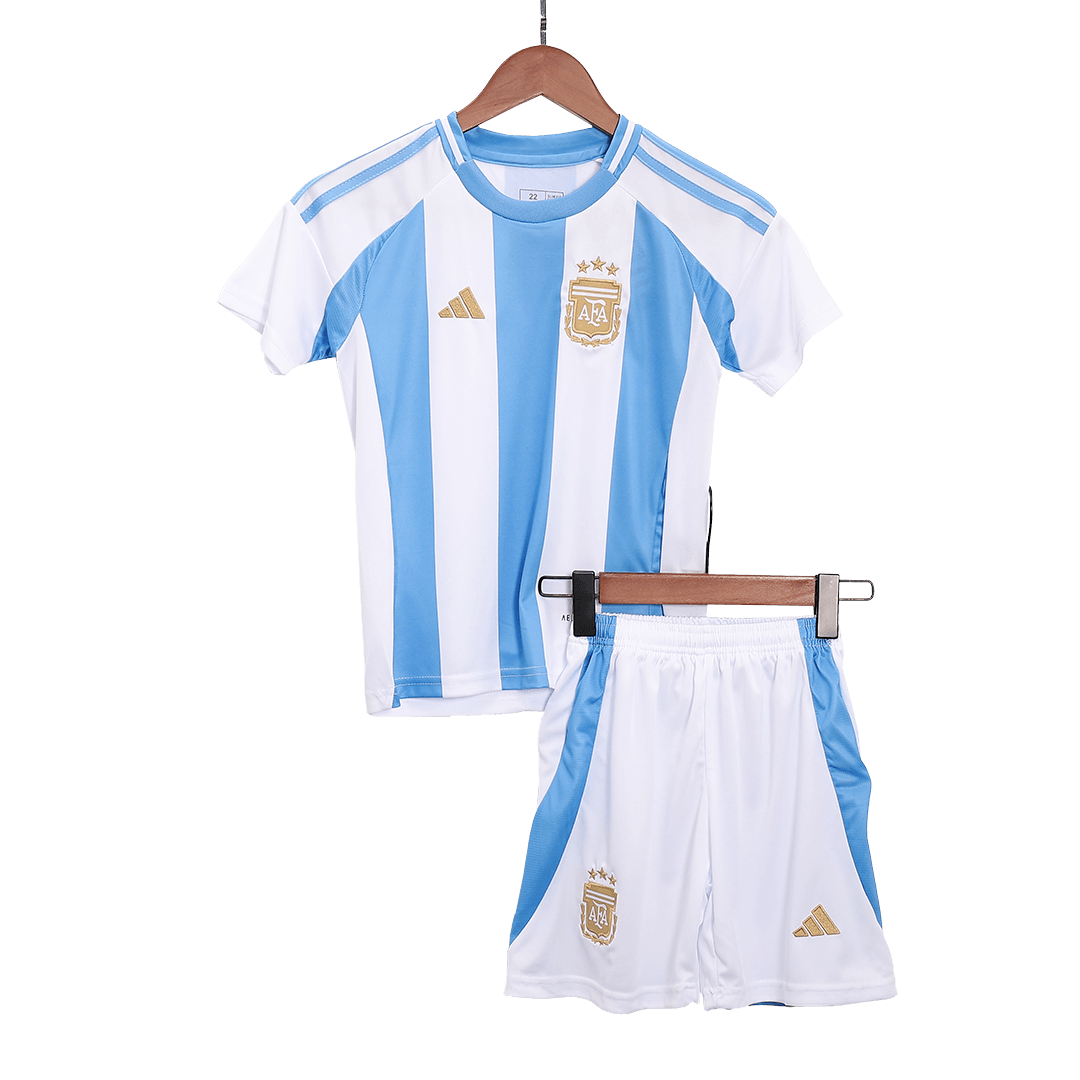 Kid's Argentina Home Soccer Jersey Kit(Jersey+Shorts) 2024