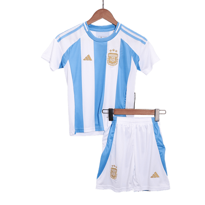 Kid's Argentina Home Soccer Jersey Kit(Jersey+Shorts) 2024