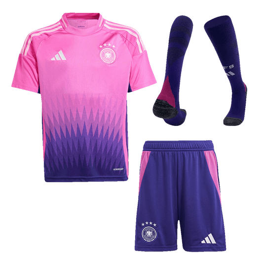 Kid's Germany Away Soccer Jersey Kit(Jersey+Shorts+Socks) Euro 2024