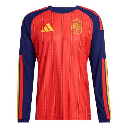 Authentic Spain Home Long Sleeve Soccer Jersey 2026