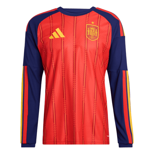 Authentic Spain Home Long Sleeve Soccer Jersey 2026