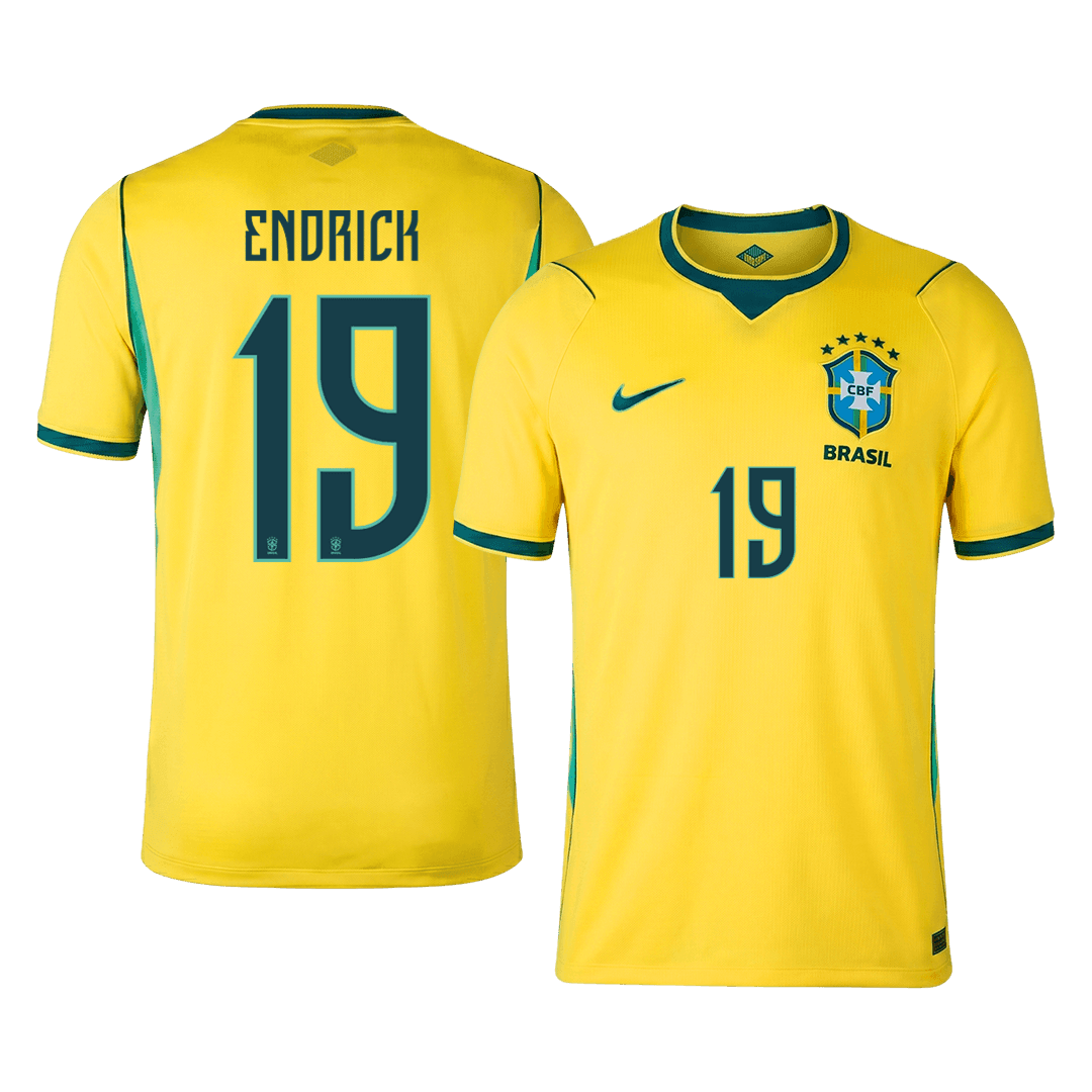 ENDRICK #19 Brazil Home Football Shirt World Cup 2026 Yellow