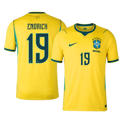ENDRICK #19 Brazil Home Football Shirt World Cup 2026 Yellow