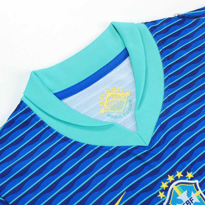 Kid's Brazil Away Soccer Jersey Kit(Jersey+Shorts) Copa America 2024