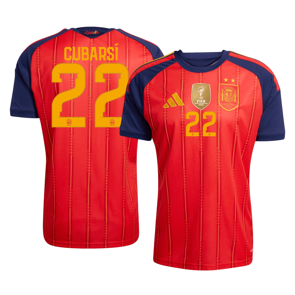 CUBARSÍ #22 Spain Champion Edition Home Soccer Jersey World Cup 2026 Red