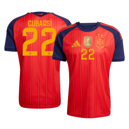 CUBARSÍ #22 Spain Champion Edition Home Soccer Jersey World Cup 2026 Red