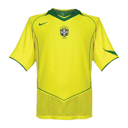 Retro 2004 Brazil Home Soccer Jersey