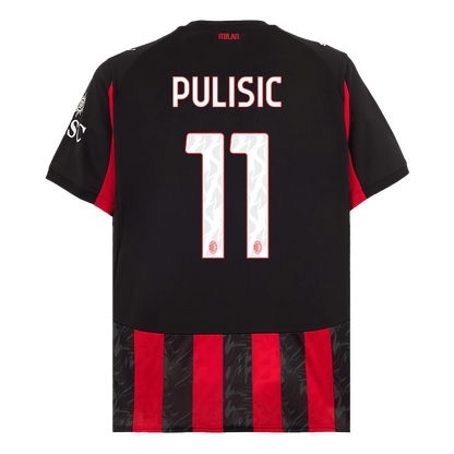 PULISIC #11 AC Milan Home Soccer Jersey 2025/26 Red&Black