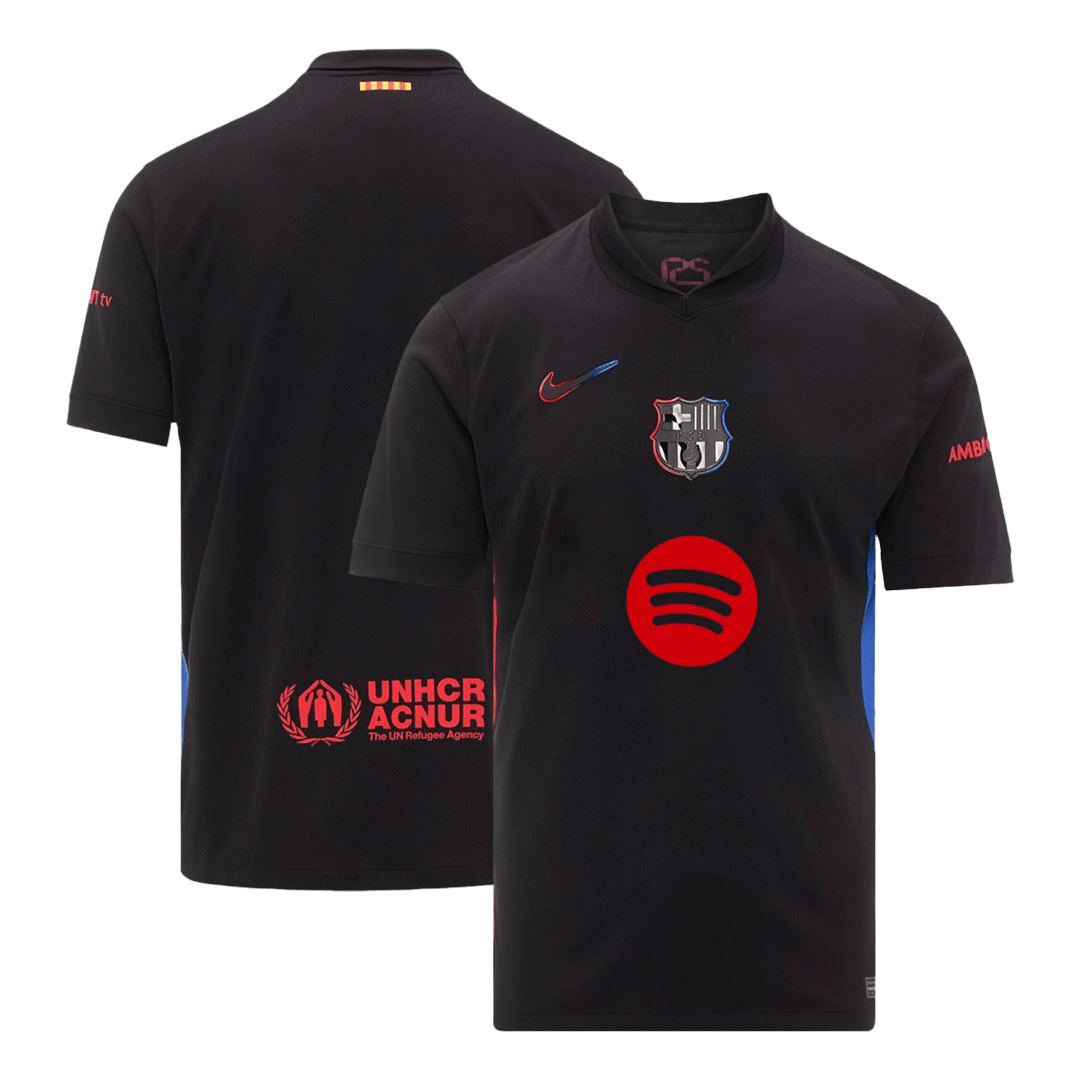 Barcelona Away Soccer Jersey 2024/25 - Spotify Logo Without Text